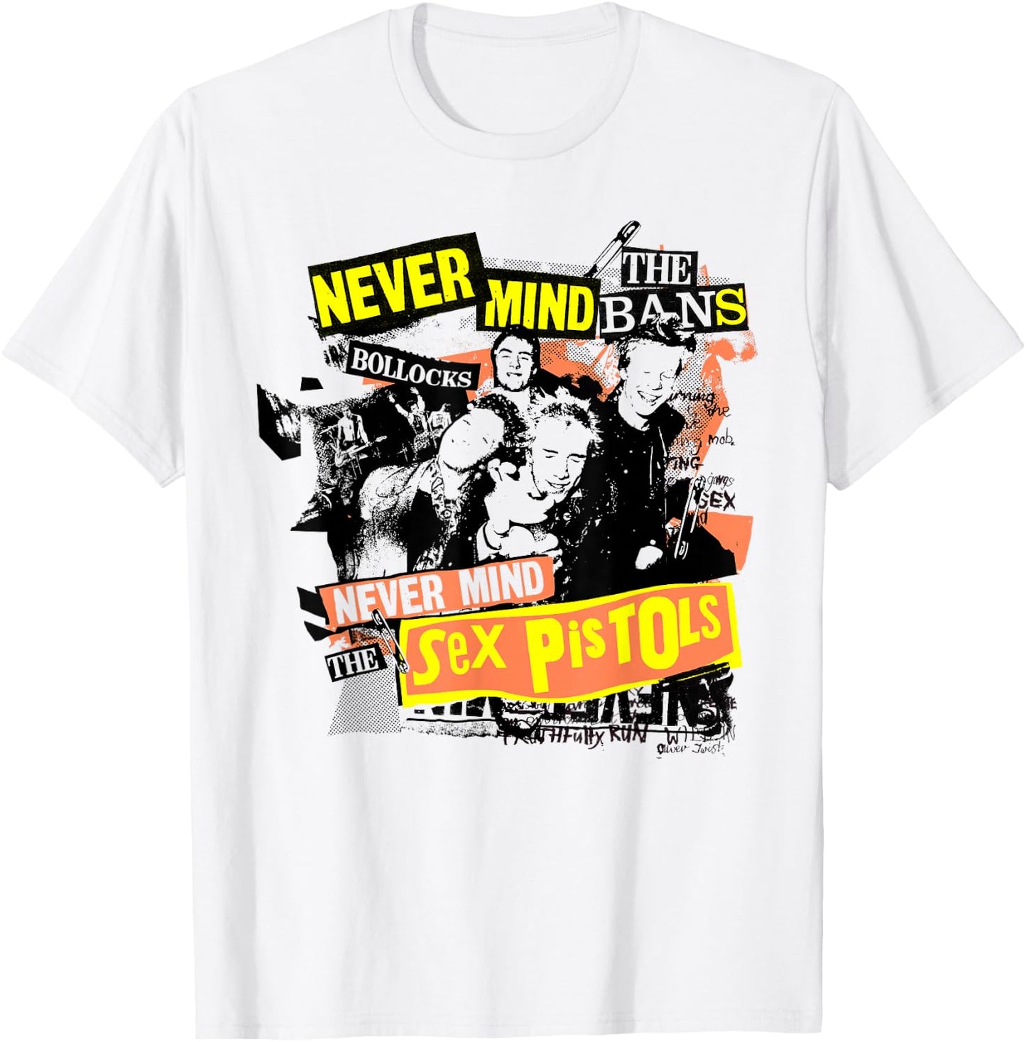 Sex Pistols Official Classic Anarchy T-Shirt - T-Shirt | White