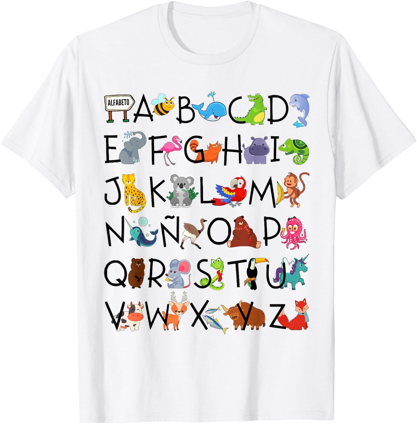 Spanish Alphabet, Maestra, Spanish Teacher T-Shirt - T-Shirt | White
