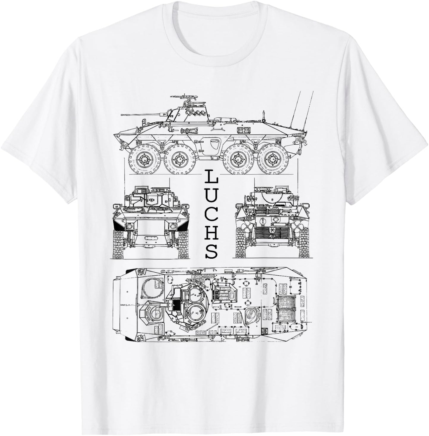Spähpanzer Luchs Deutsches Aufklärungsfahrzeug T-Shirt - T-Shirt | White
