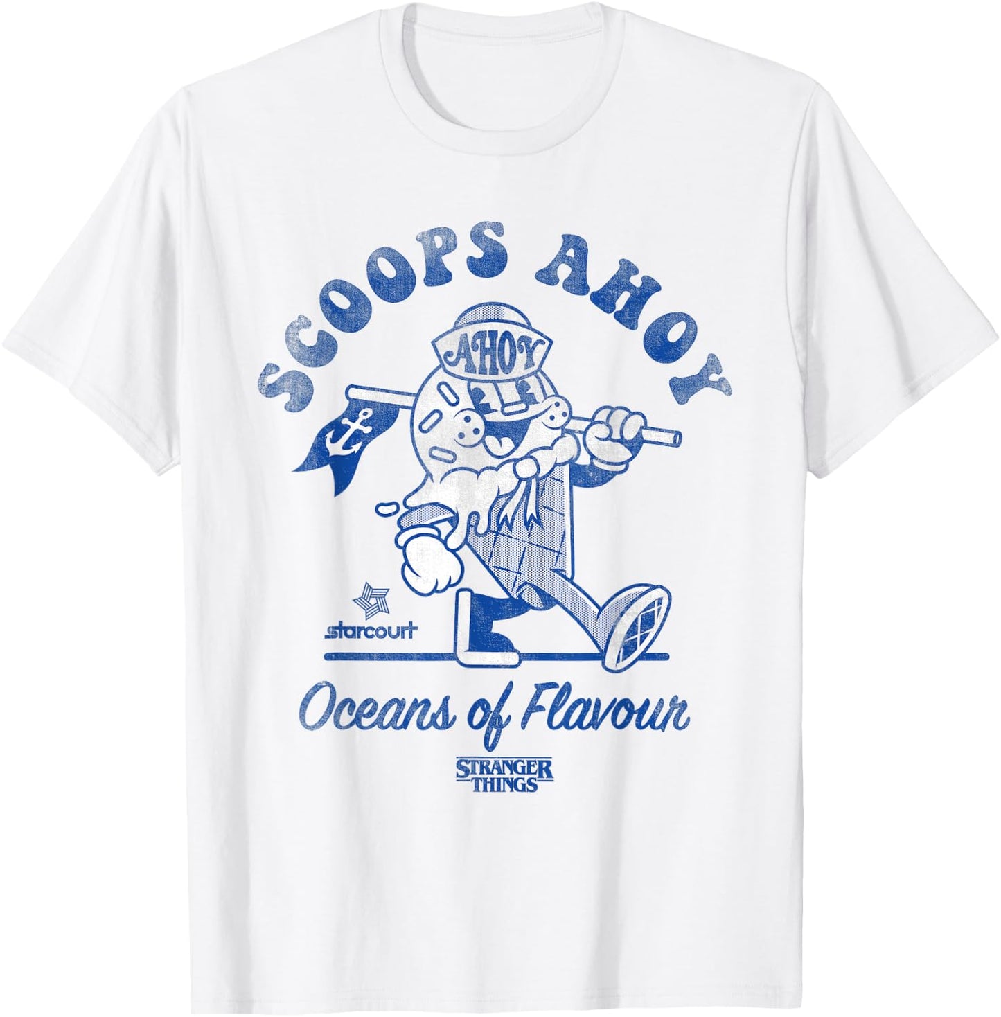 Stranger Things Scoops Ahoy Retro , white, S T-Shirt - T-Shirt | White