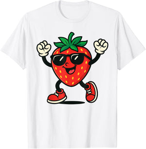 Cool Strawberry Design Fruit Strawberry Lover Men Women T-Shirt - T-Shirt | White