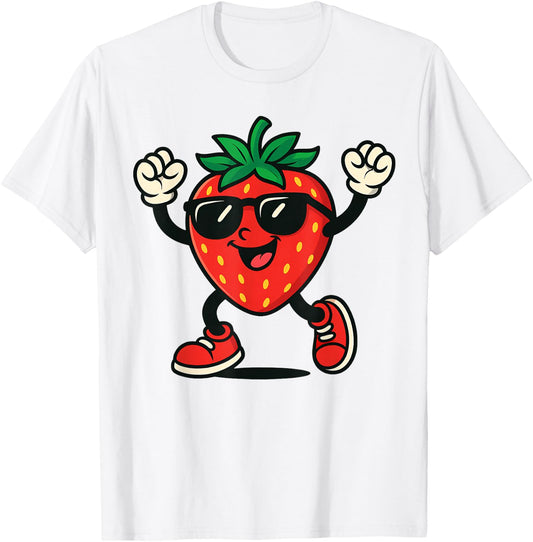 Cool Strawberry Design Fruit Strawberry Lover Men Women T-Shirt - T-Shirt | White