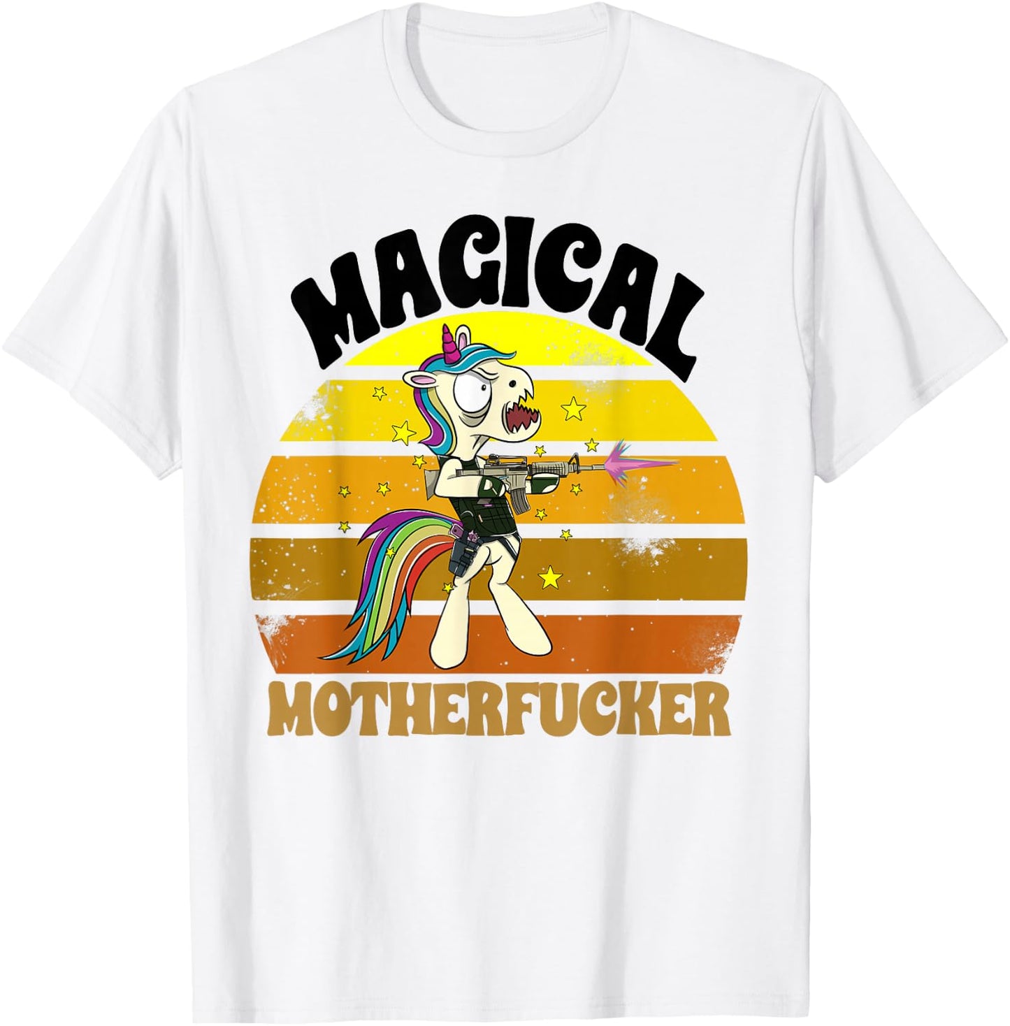 Magical Motherfucker Unicorn Love Fantasy Mad Angry Funny T-Shirt - T-Shirt | White