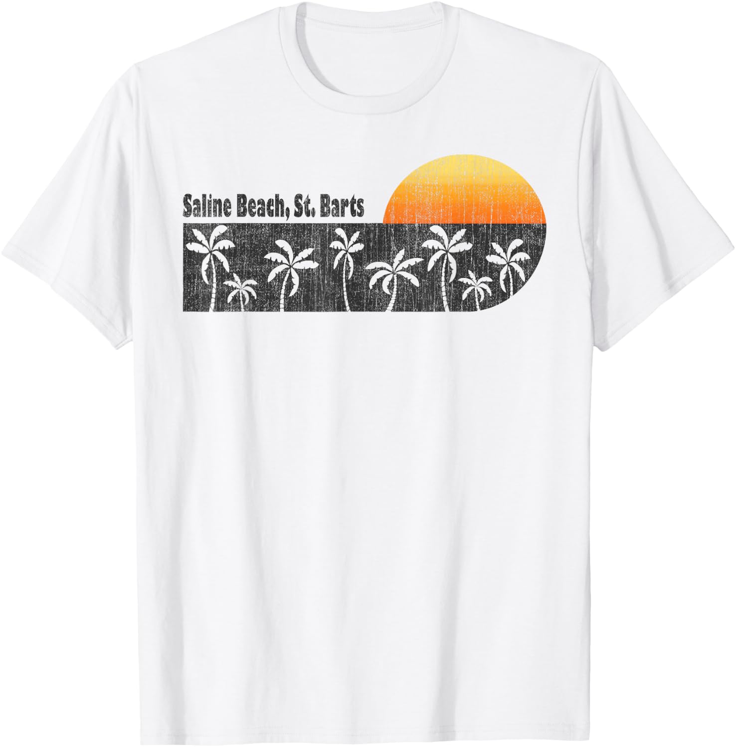 Retro Saline Beach St. Barts Naturalist Beach Women Kids T-Shirt - T-Shirt | White