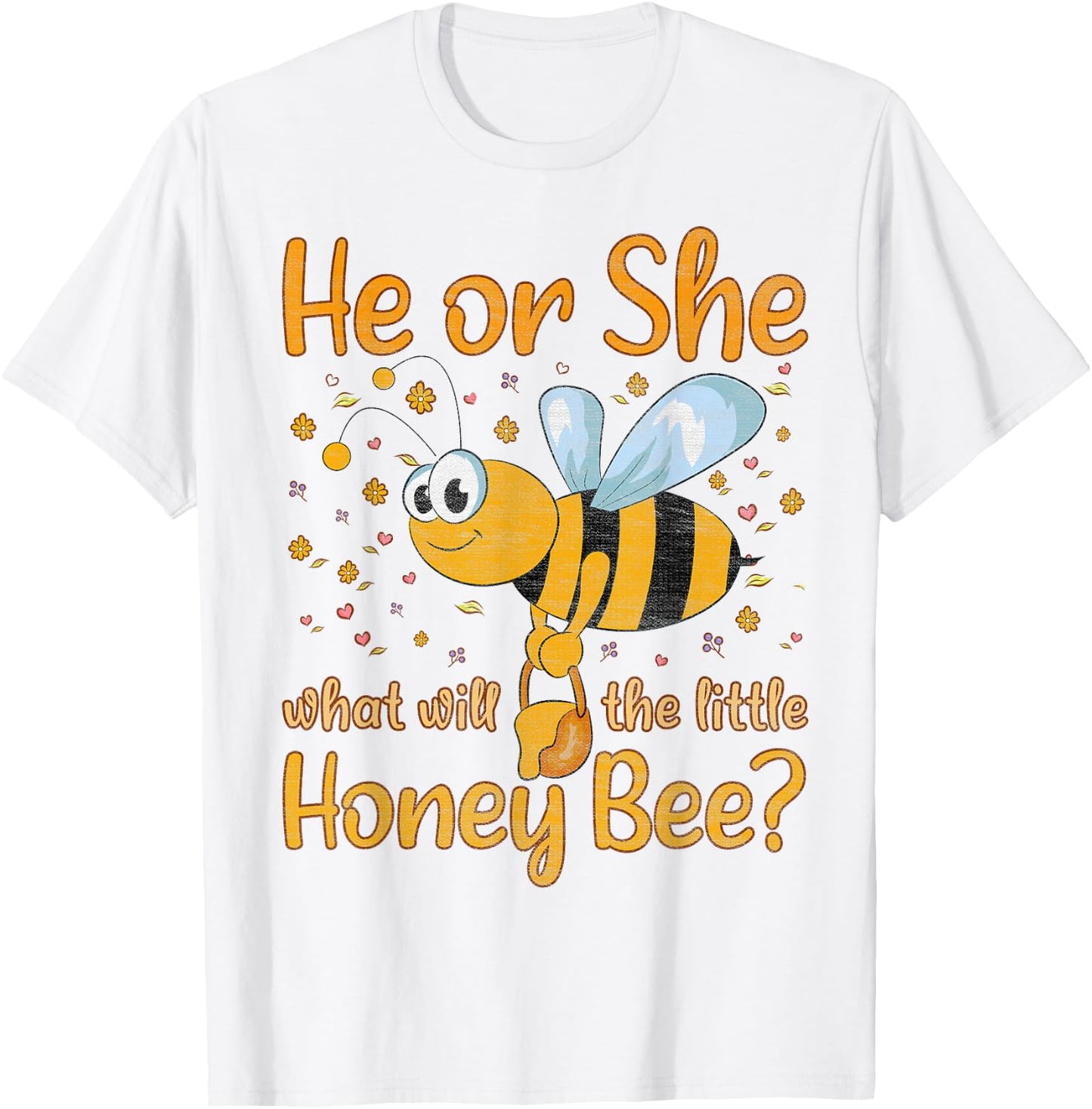 Her or She what will the little Honey Bee - Gender Reveal T-Shirt - T-Shirt | White