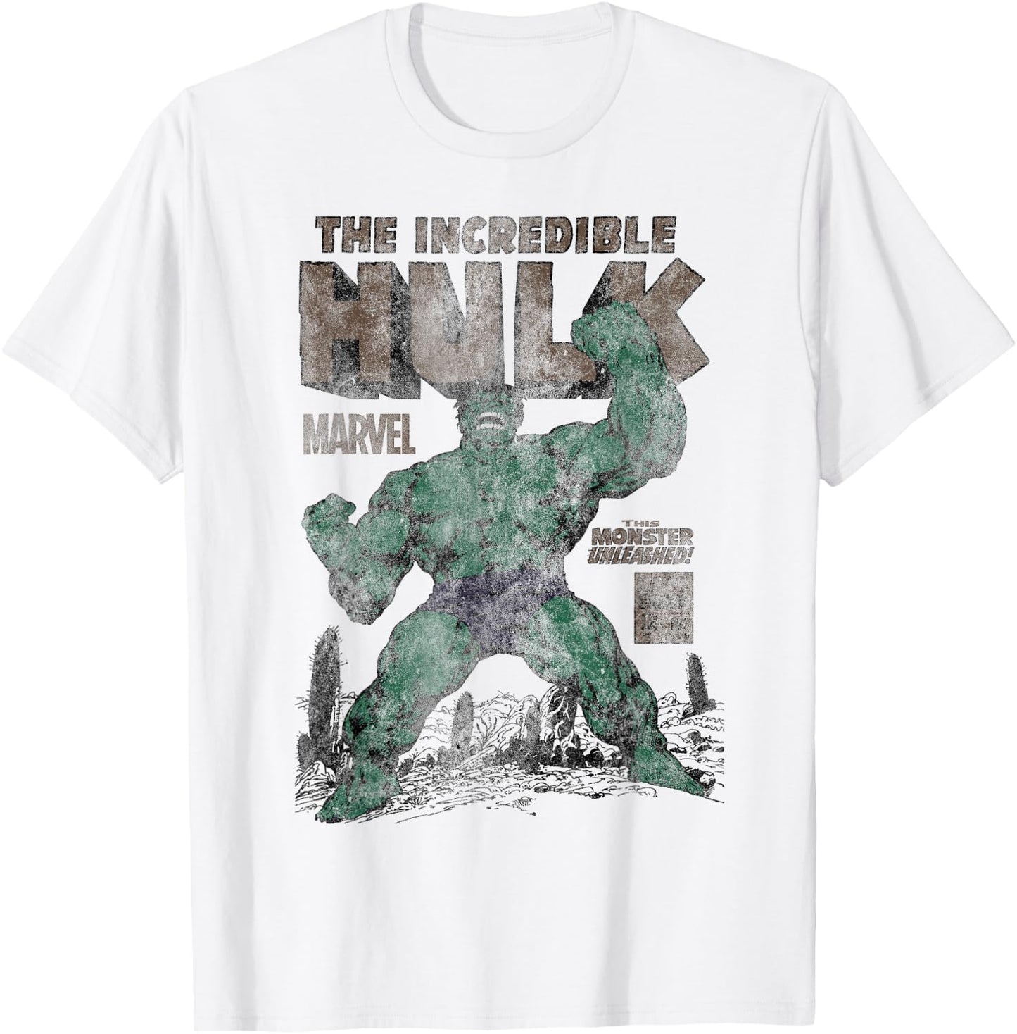 Marvel Hulk The Incredible Hulk Monster Unleashed , gray T-Shirt - T-Shirt | White