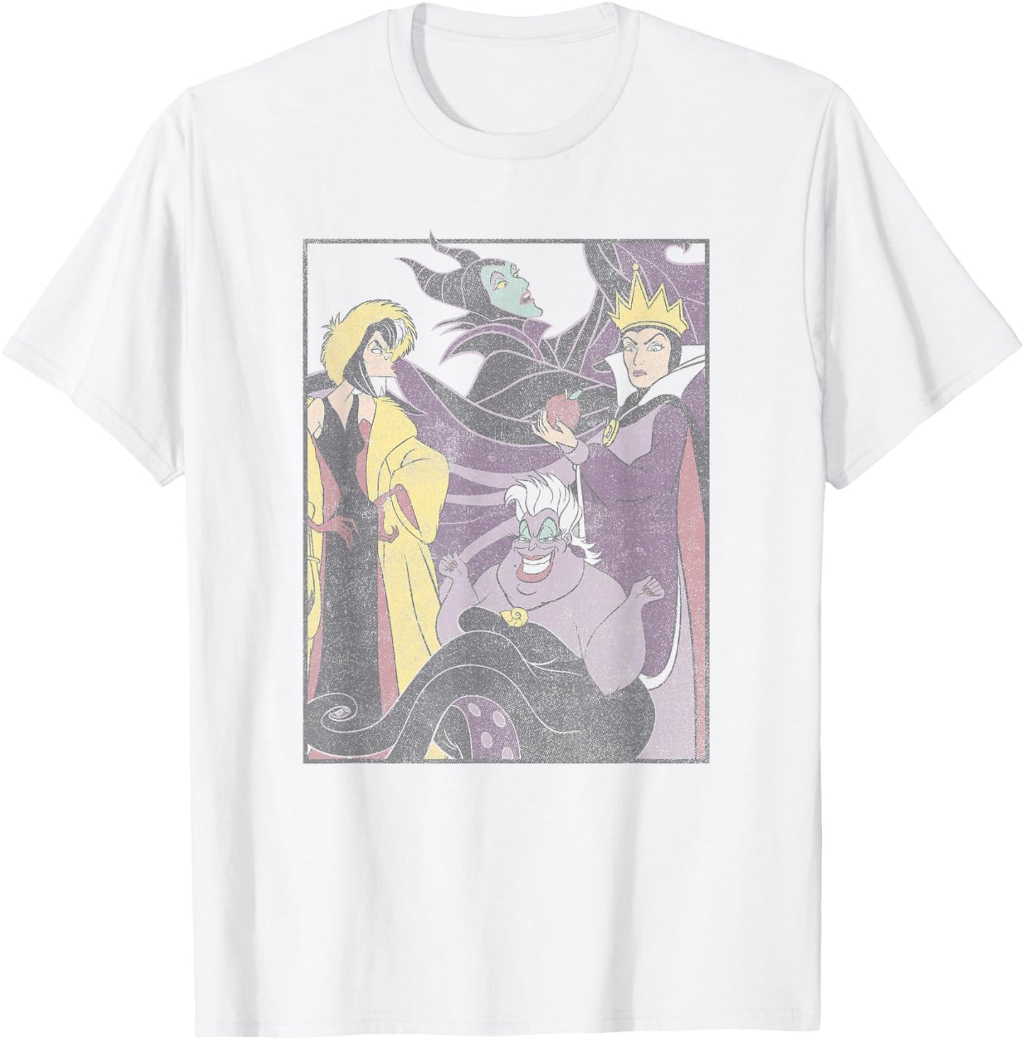 Disney Villains Ursula, Cruella, & Evil Queen Vintage Pose T-Shirt - T-Shirt | White