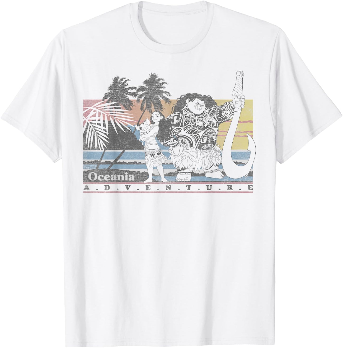 Disney Moana Maui Pua Oceania Adventure Vintage Small T-Shirt - T-Shirt | White
