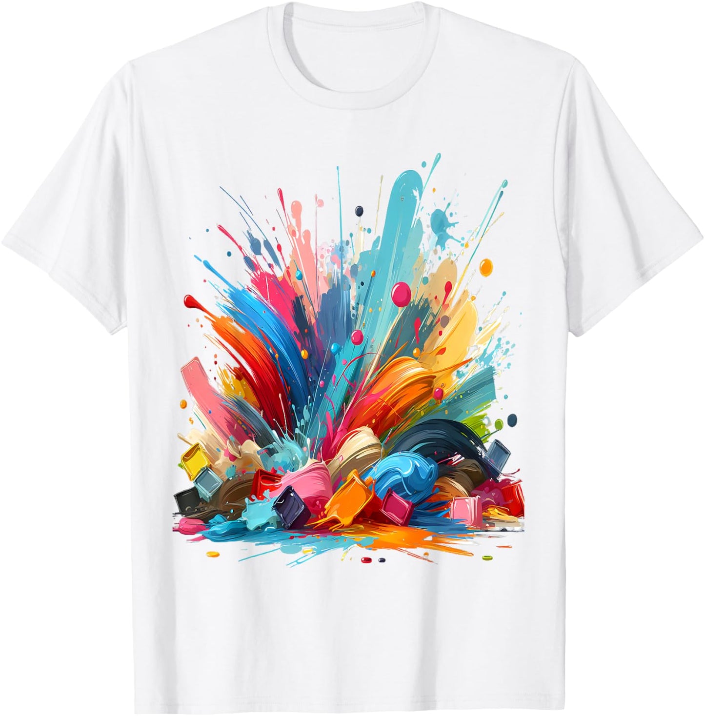 Blob Paint , white, S T-Shirt - T-Shirt | White