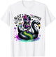 Goth Ghoul Summer Mermaid Skeleton Summerween Pool Party T-Shirt - T-Shirt | White