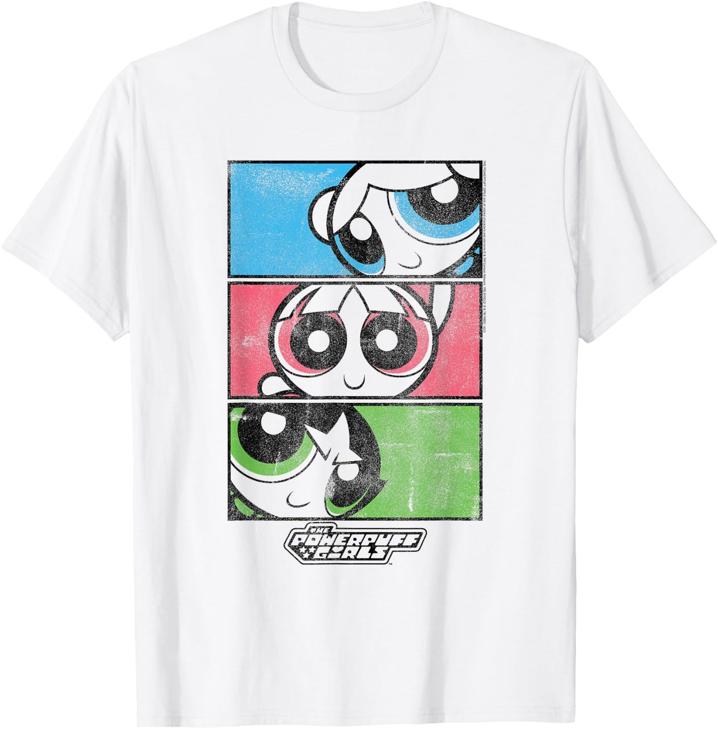 Powerpuff Girls Colorful Comic Panels T-Shirt - T-Shirt | White
