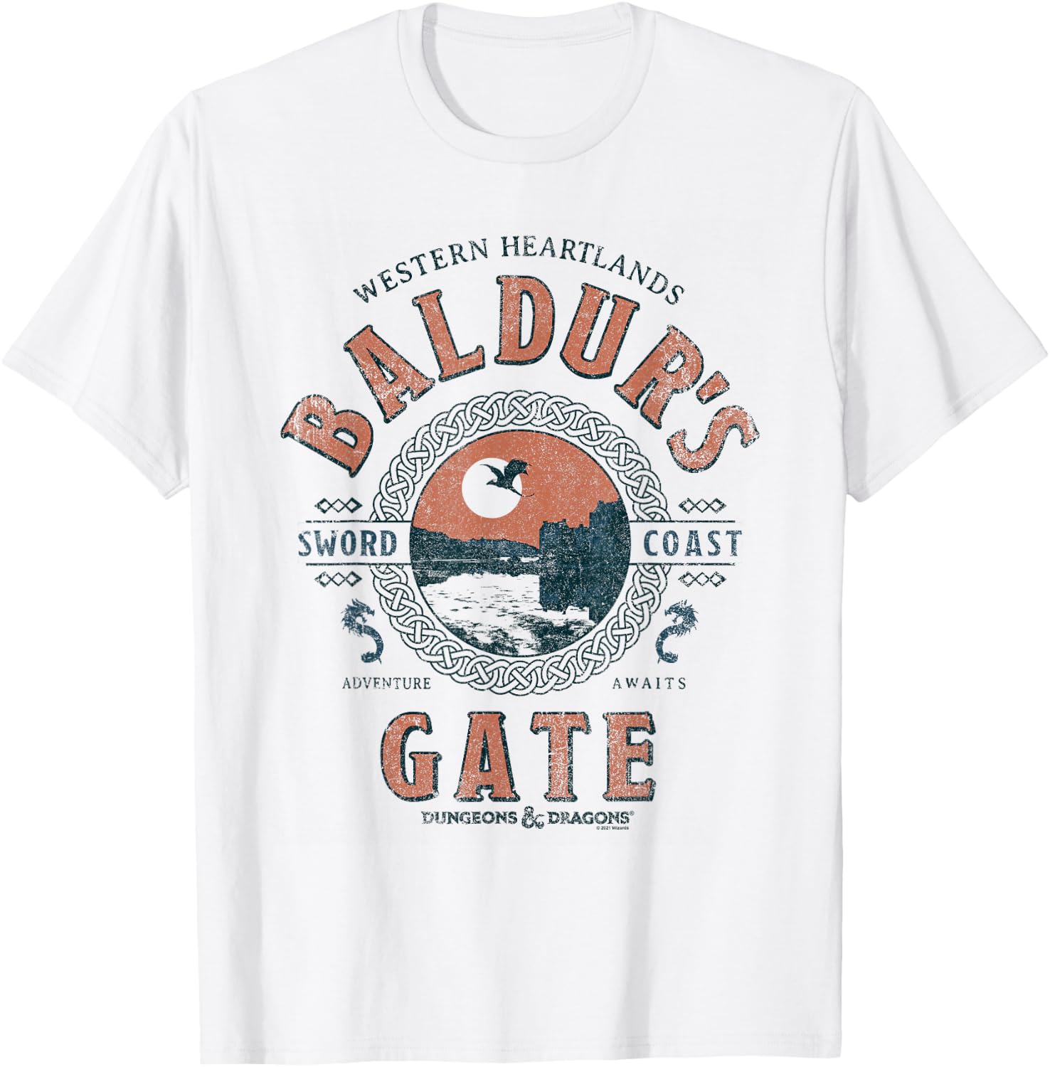 Dungeons & Dragons Adventure Awaits at Baldur's Gate , White T-Shirt - T-Shirt | White