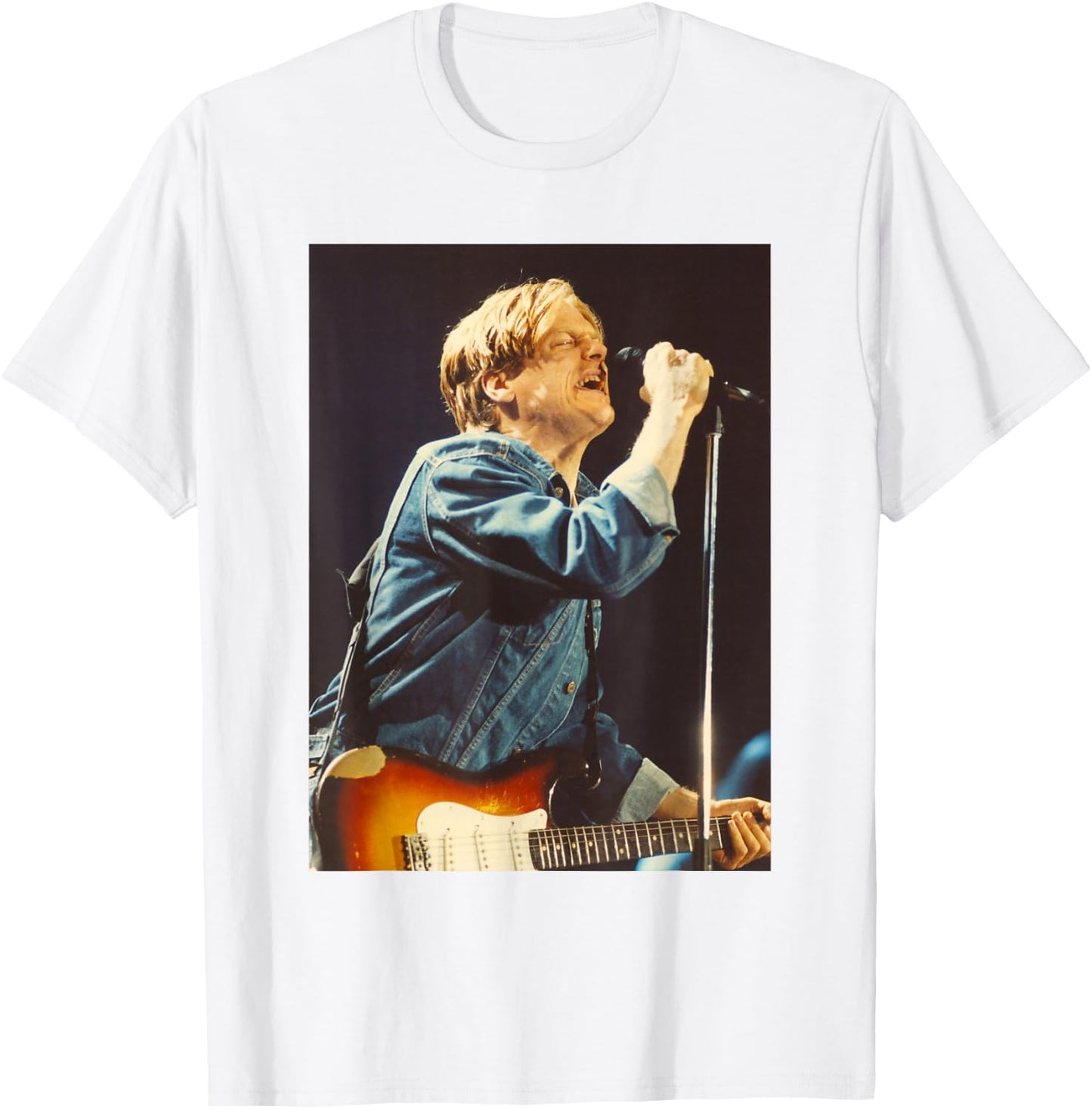 Bryan Adams Performing Waking Up The World Tour Live 1992 T-Shirt - T-Shirt | White