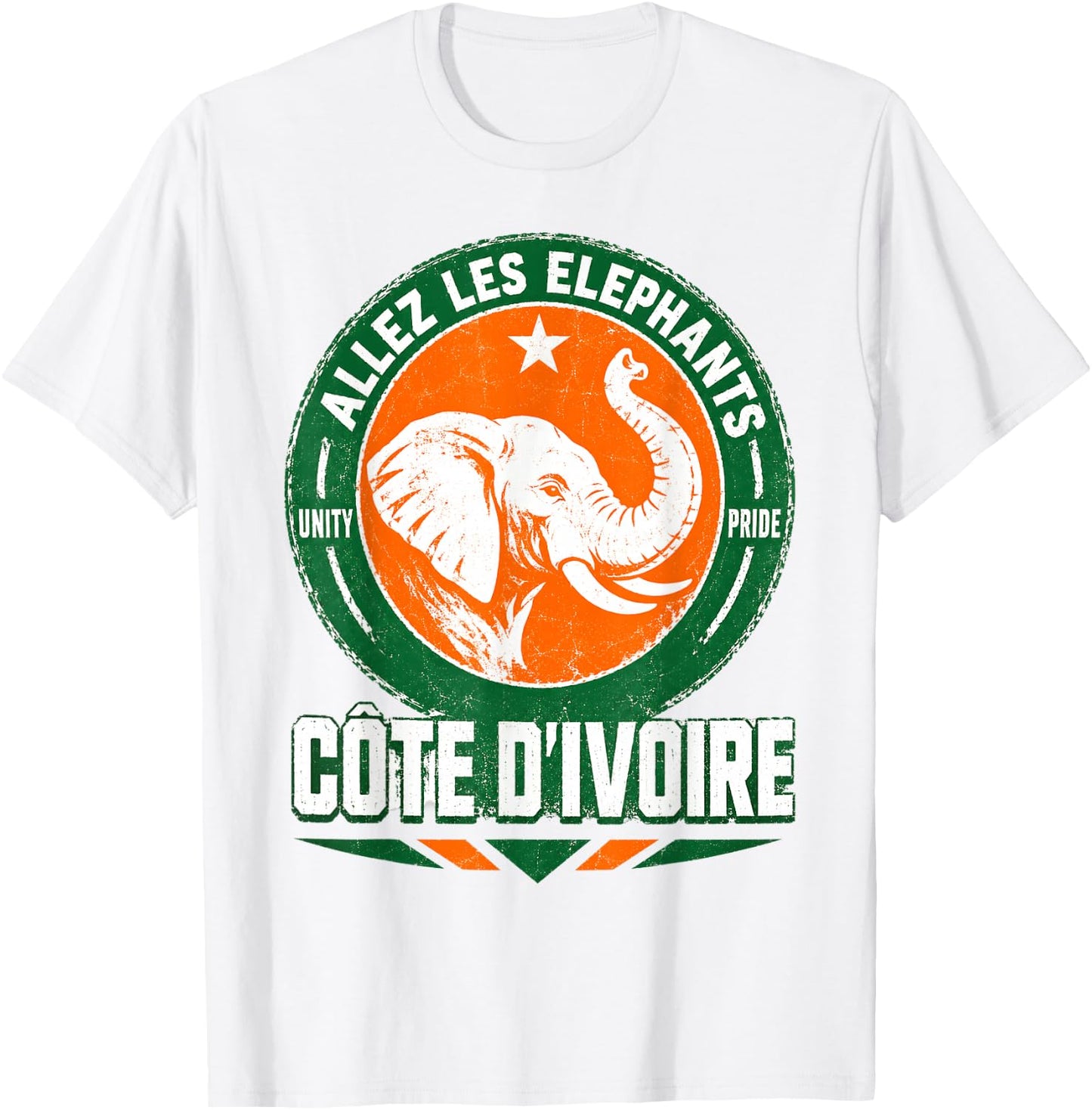 Allez Les Elephants Côte D'Ivoire Fan T-Shirt - T-Shirt | White