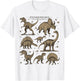 Paleontology Dinosaur Nerdy Science Teacher Vintage Graphic T-Shirt - T-Shirt | White