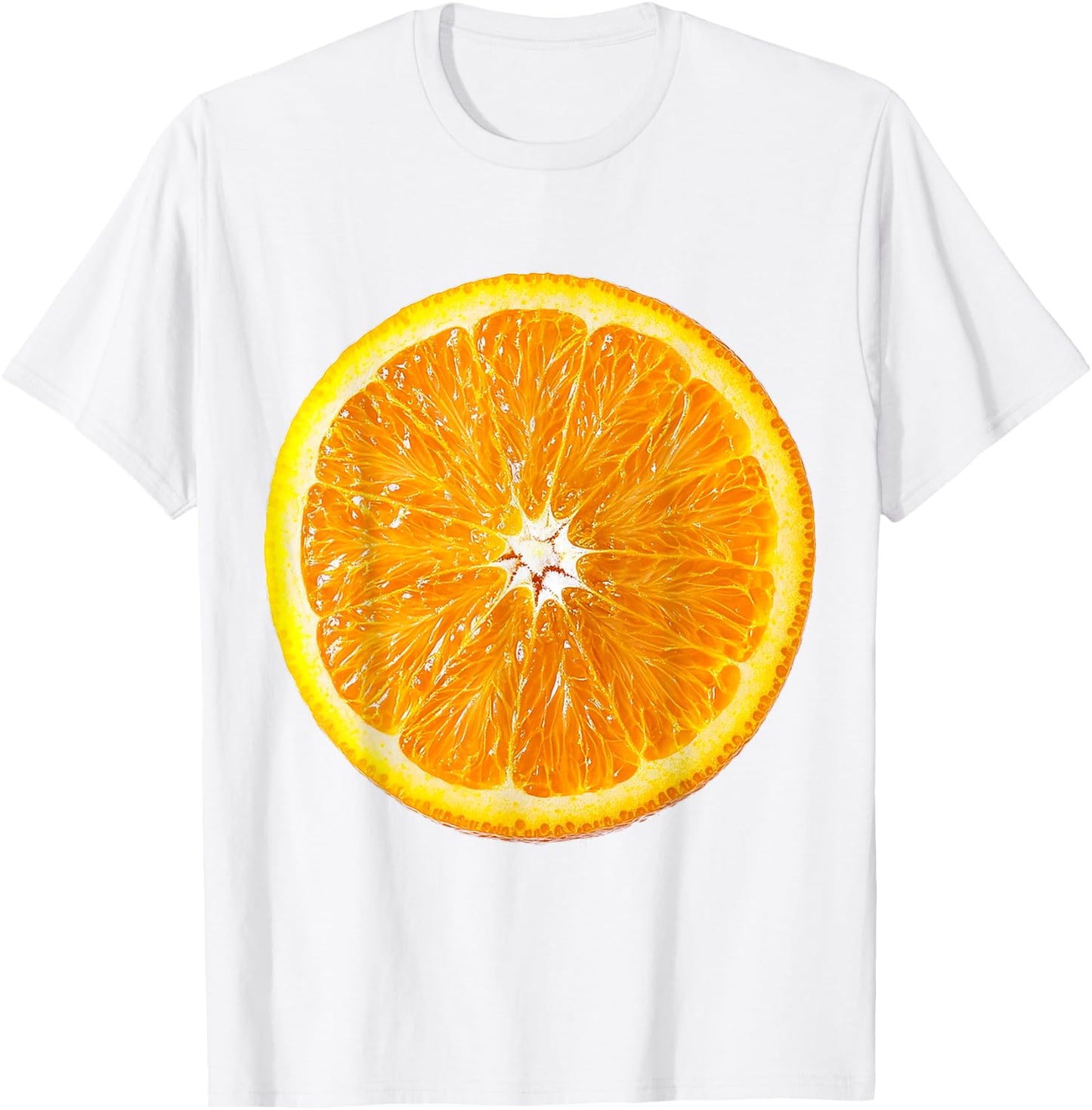 Orange Fruit Graphic Colourful Art Orange , White T-Shirt - T-Shirt | White