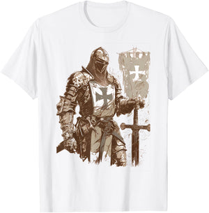 Hospitaller knight Medieval Templar T-Shirt - T-Shirt | White