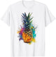 Ananas bunte Aquarell-Obstkunst-Grafik T-Shirt - T-Shirt | White