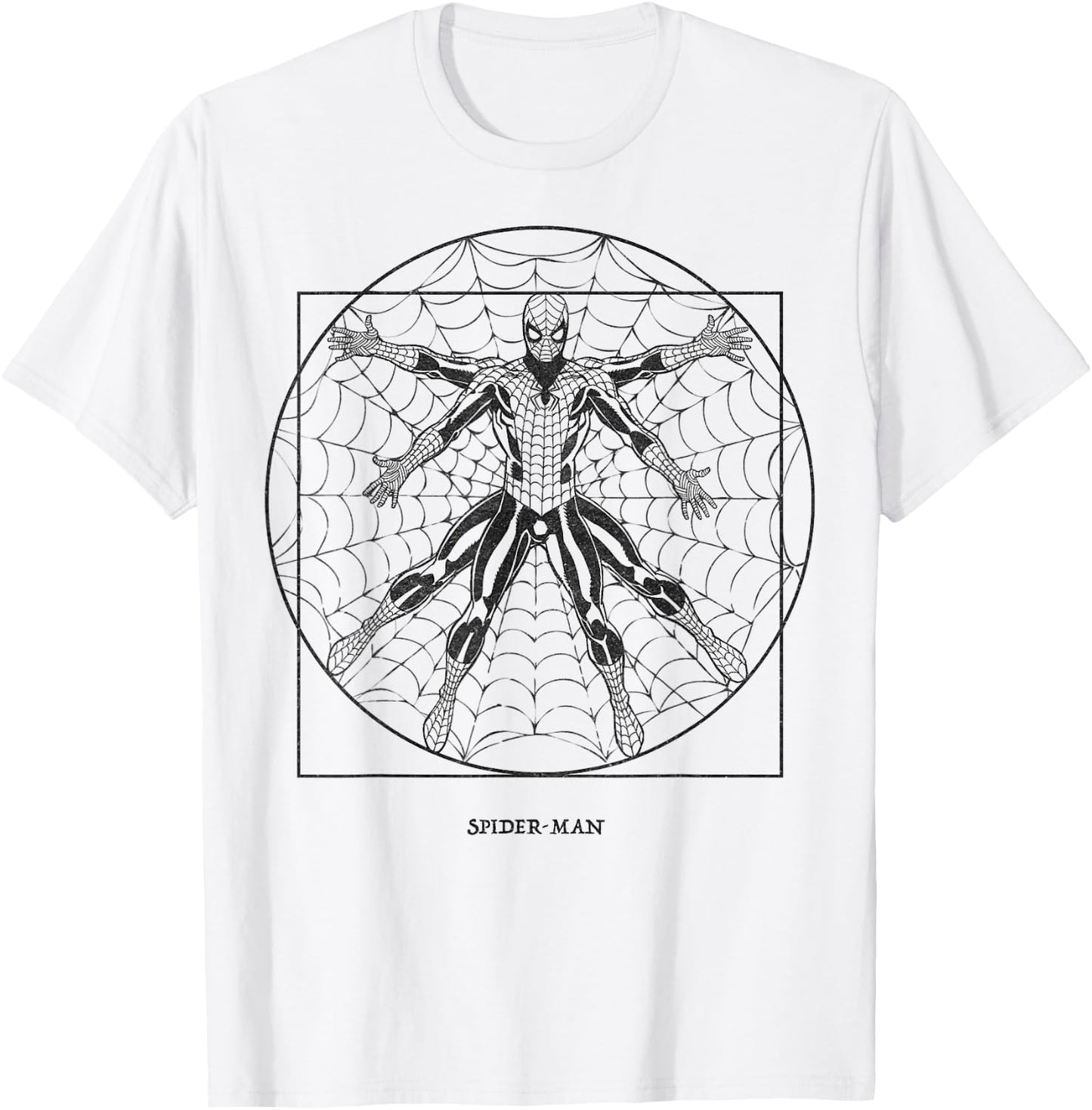Marvel Spider-Man Vitruvian Web Slinger T-Shirt - T-Shirt | White