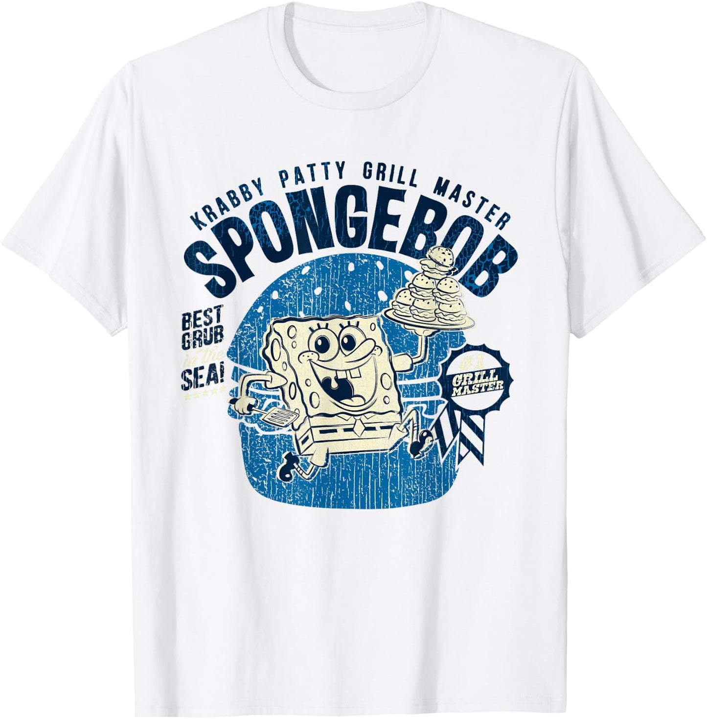 Offizieller Spongebob Squarepants Krabby Patty Grill T-Shirt - T-Shirt | White