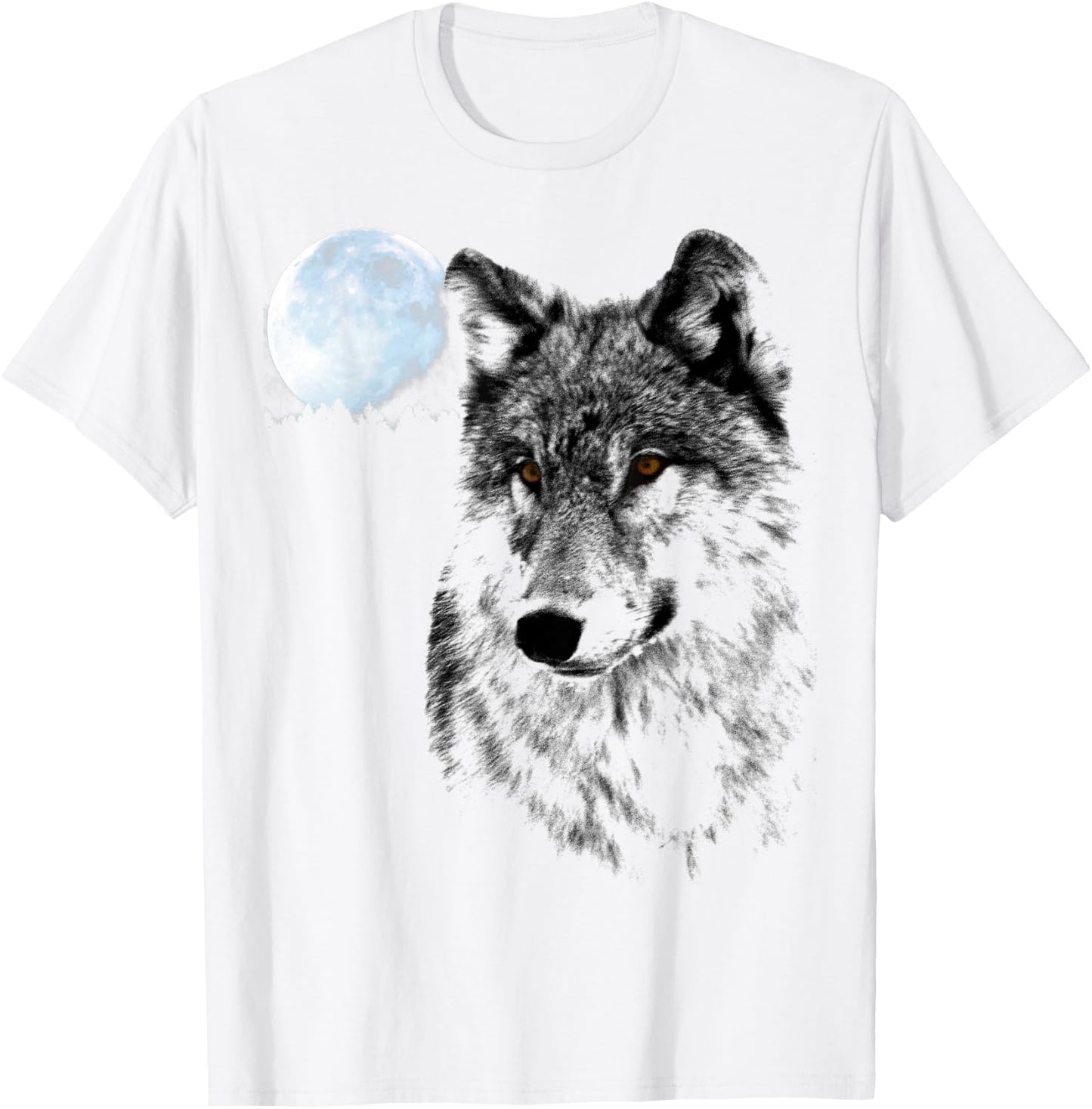 Wolf Moon Wof lover T-Shirt - T-Shirt | White