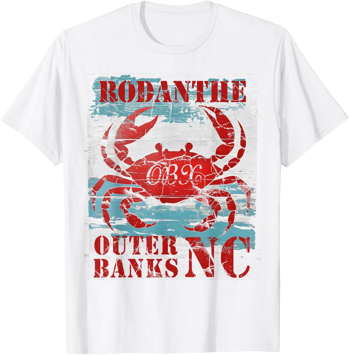 Rodanthe Outer Banks North Carolina Crab OBX Beach Lover T-Shirt - T-Shirt | White