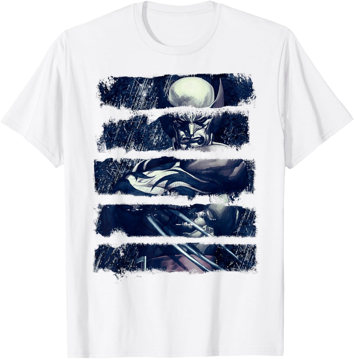 Marvel X-Men Wolverine Panel Sliced Portrait Graphic T-Shirt - T-Shirt | White