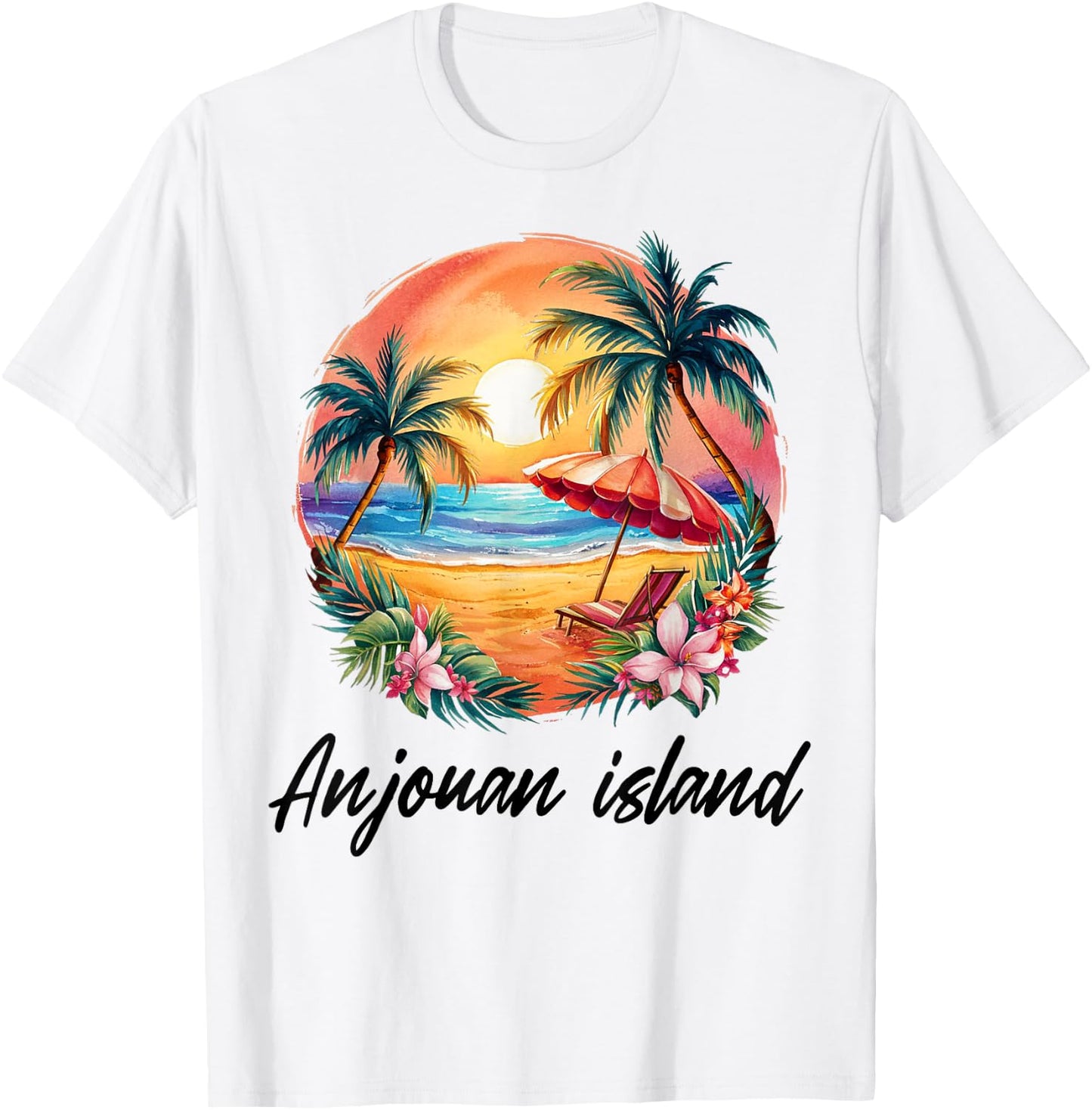 Travel island of Anjouan, Comoro Summer Tourist Holidays , white, S T-Shirt - T-Shirt | White