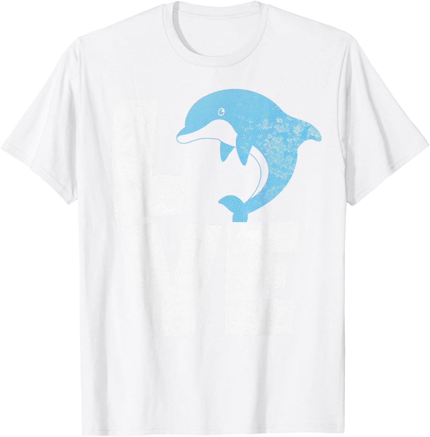 Love Heart Dolphins Dolpin Lover Ocean Sea Animal T-Shirt - T-Shirt | White