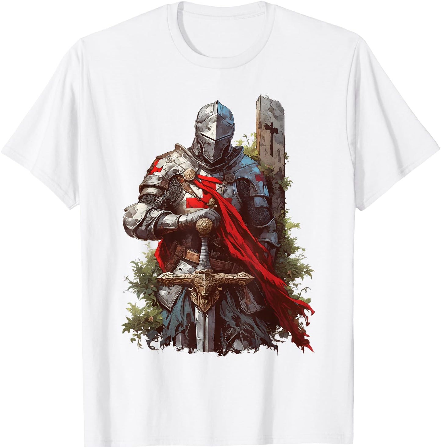 Hospitaller knight Medieval Templar T-Shirt - T-Shirt | White