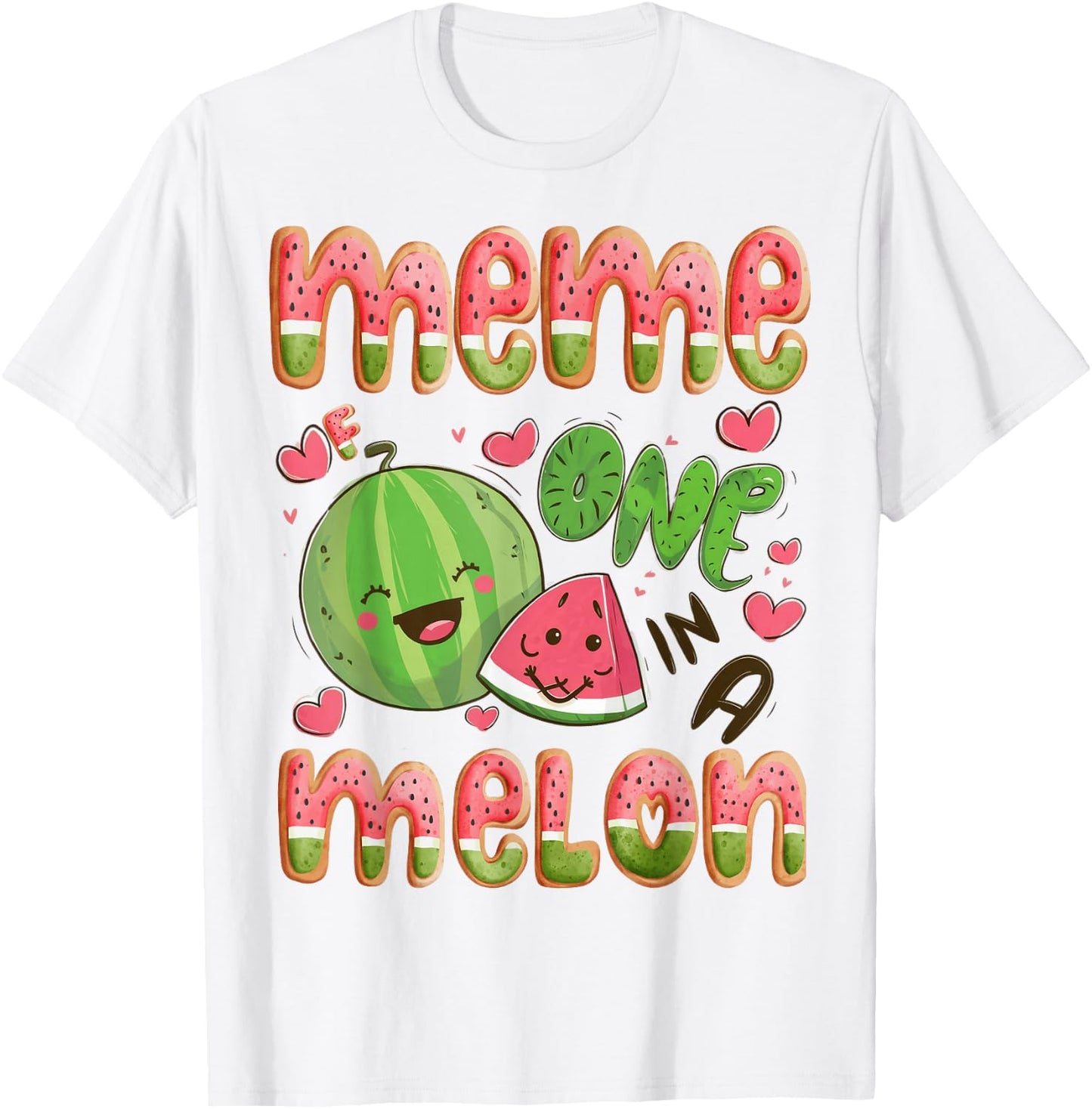 Meme Of One In A Melon 1St Birthday Watermelon Bday Party T-Shirt - T-Shirt | White