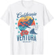 Ventura Beach California Surfing Vintage Vacation Retro Surf T-Shirt - T-Shirt | White