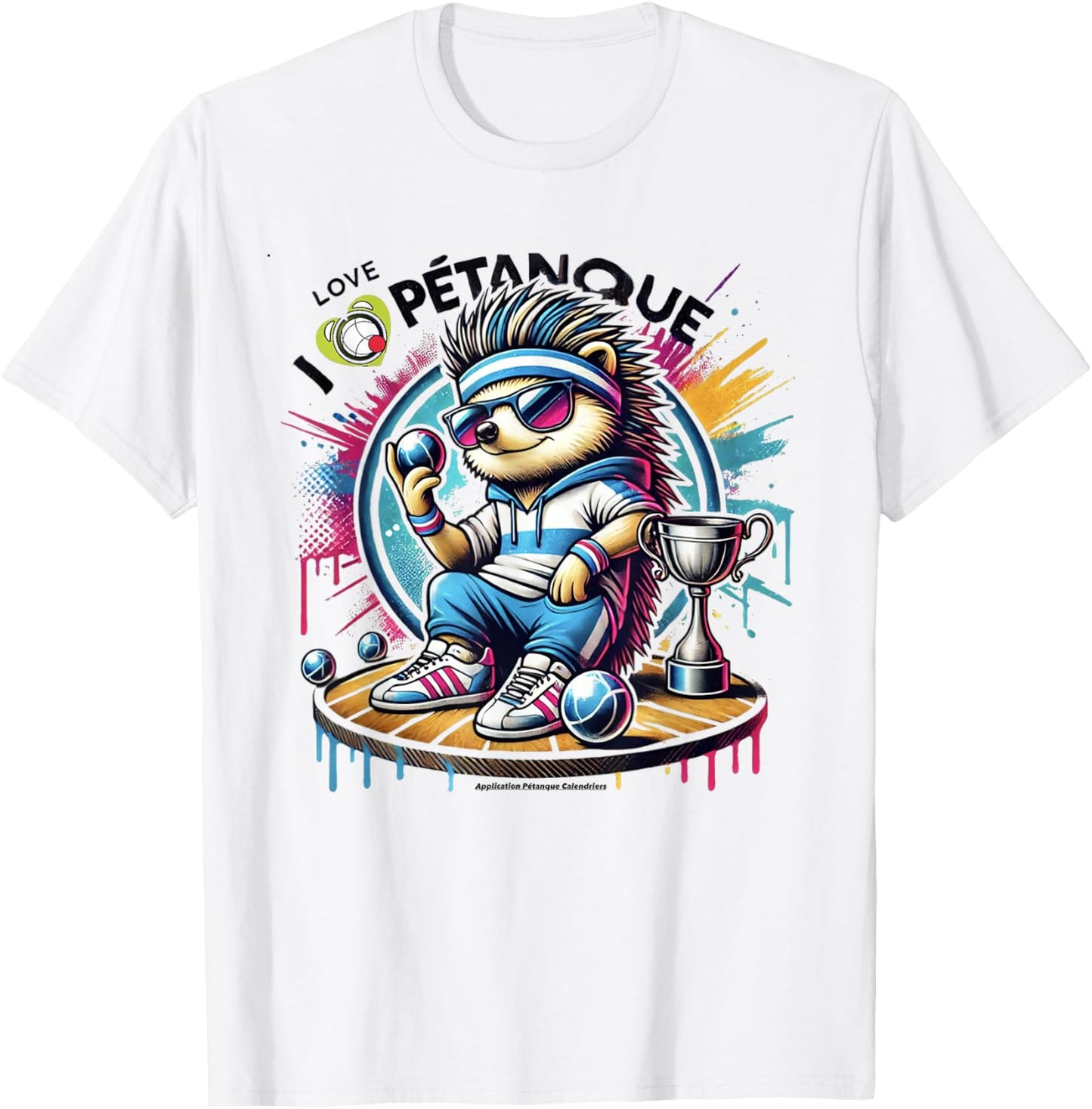 I Love Petanque - Graffiti Style , white, S T-Shirt - T-Shirt | White