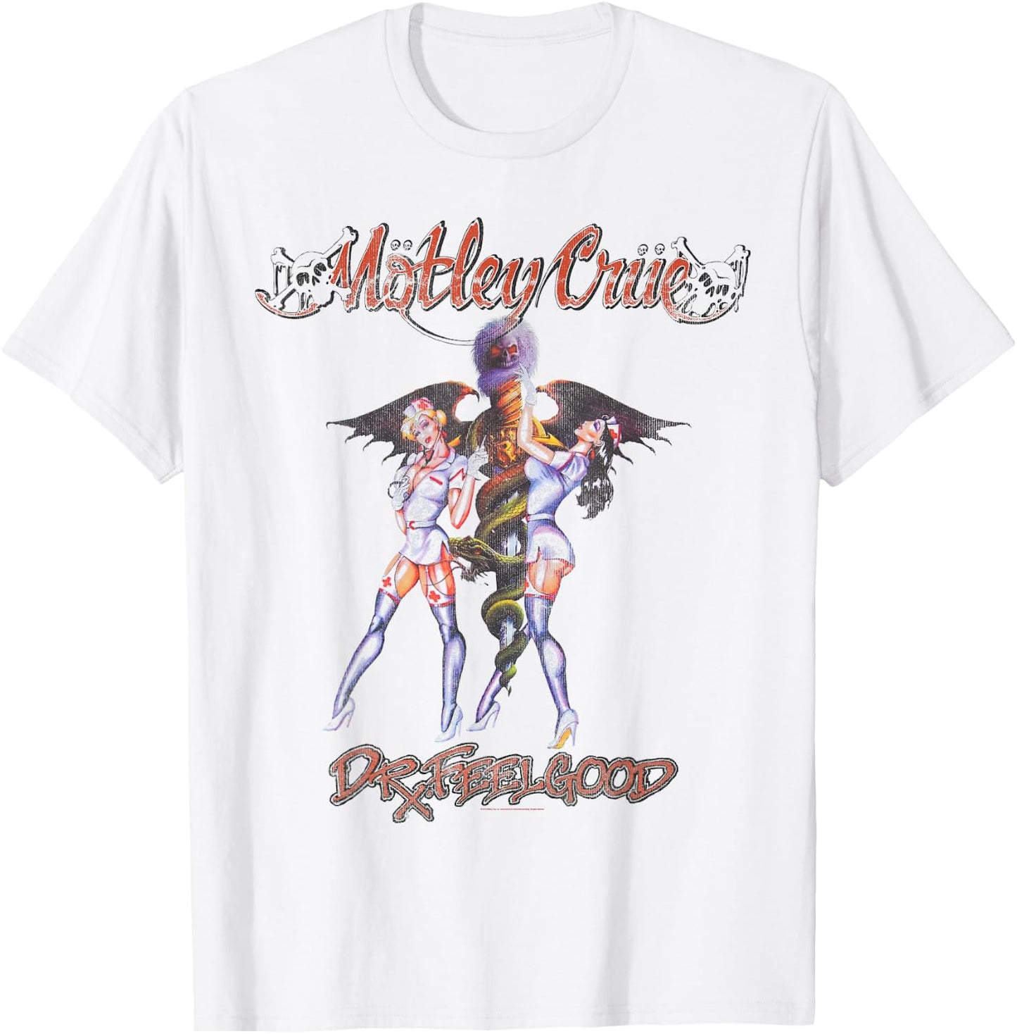 Mötley Crüe Vintage Dr. Feelgood , White T-Shirt - T-Shirt | White