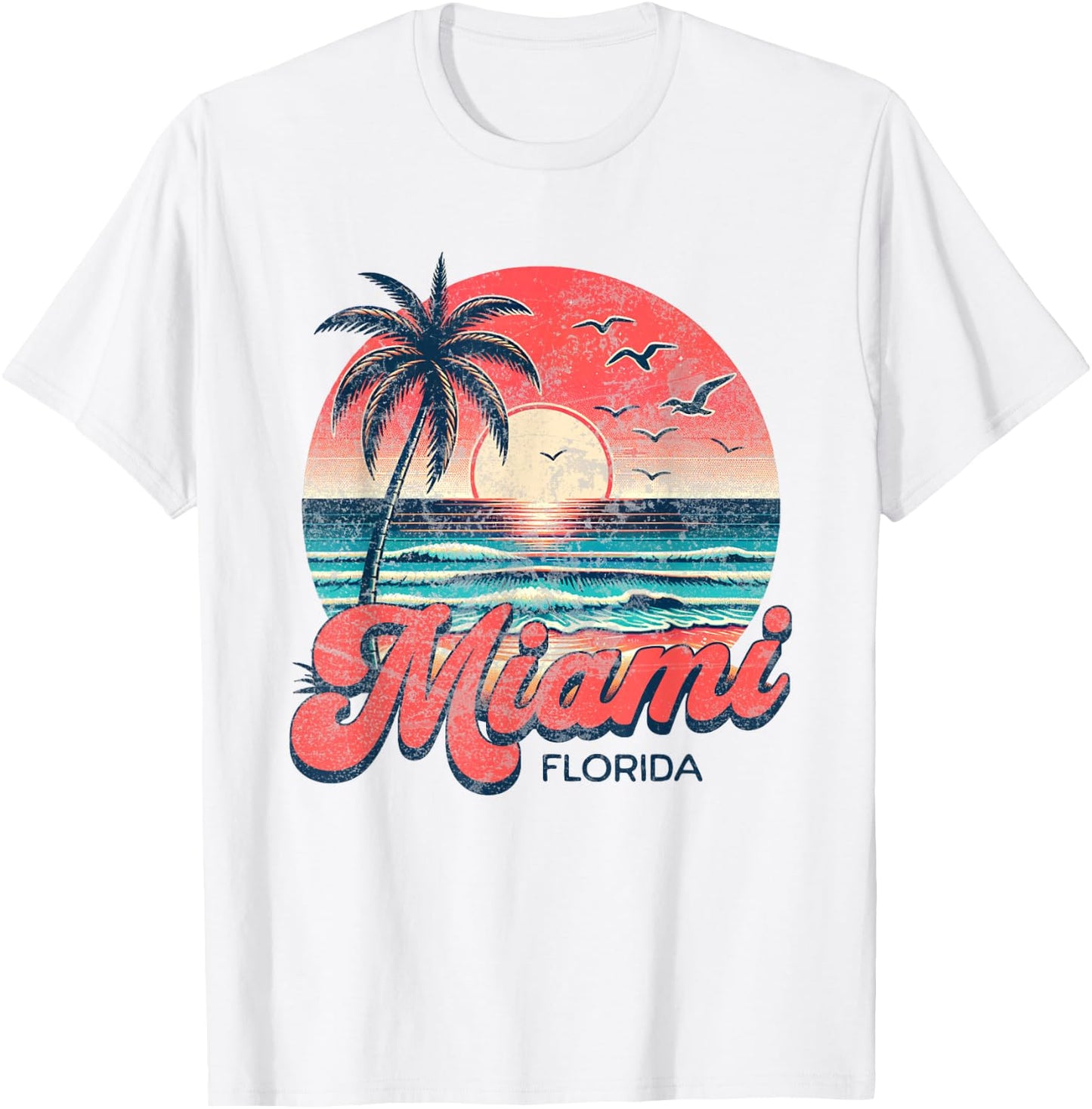 Miami , white, S T-Shirt - T-Shirt | White