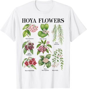 Hoya Flowers Gardener Gardening Plant Lover Botanical Indoor T-Shirt - T-Shirt | White