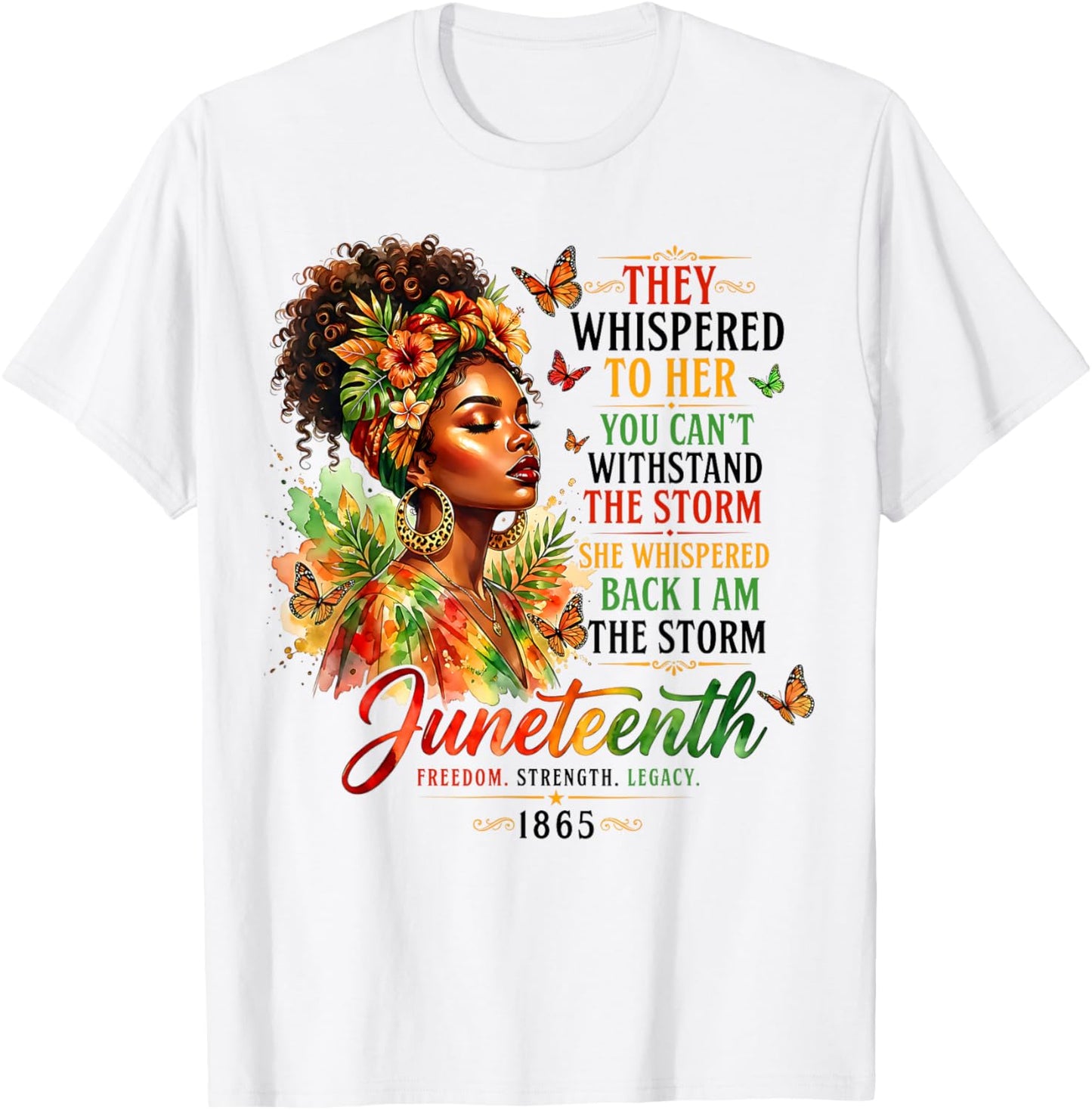 Juneteenth I am The Storm Black Women Black History Month T-Shirt - T-Shirt | White