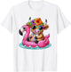 Beach Vibes Sweet Summer Cute Highland Cow Flamingo Float Women Girls Kids T-Shirt - T-Shirt | White
