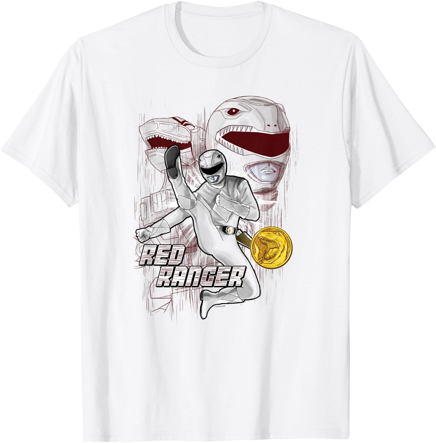 Power Rangers Red Ranger T-Shirt - T-Shirt | White