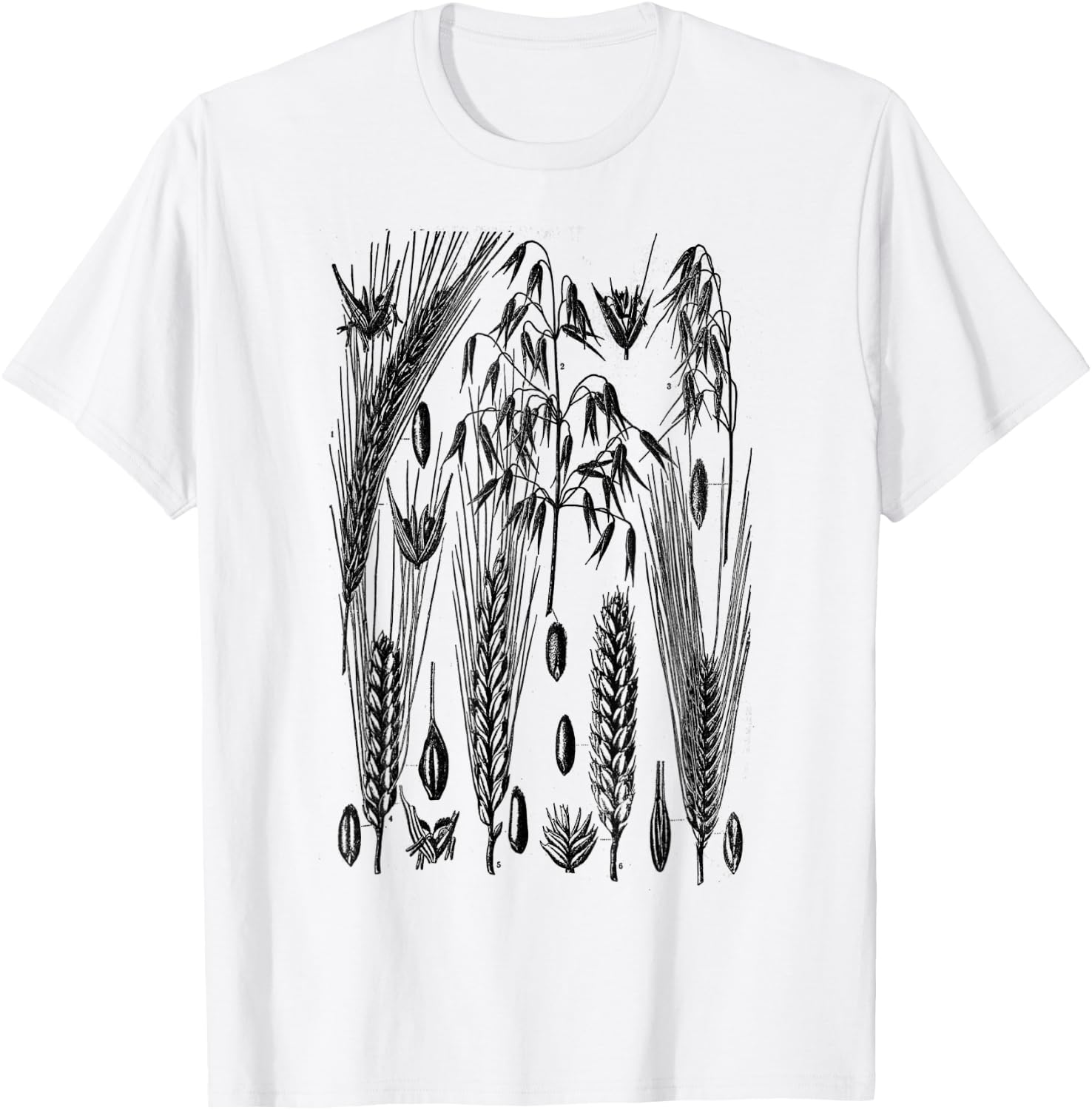 Farmers Grain Wheat Farm Family Wheat Vintage Wheat Print T-Shirt - T-Shirt | White