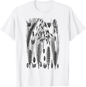 Farmers Grain Wheat Farm Family Wheat Vintage Wheat Print T-Shirt - T-Shirt | White