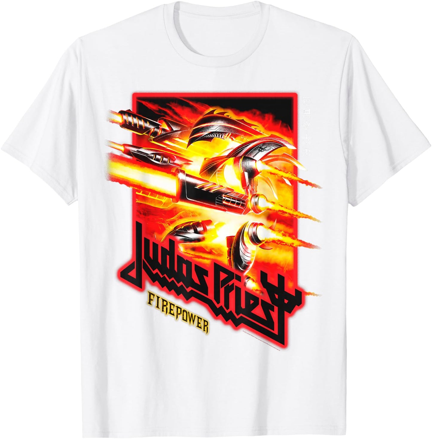 Judas Priest – Firepower Figure Red T-Shirt - T-Shirt | White