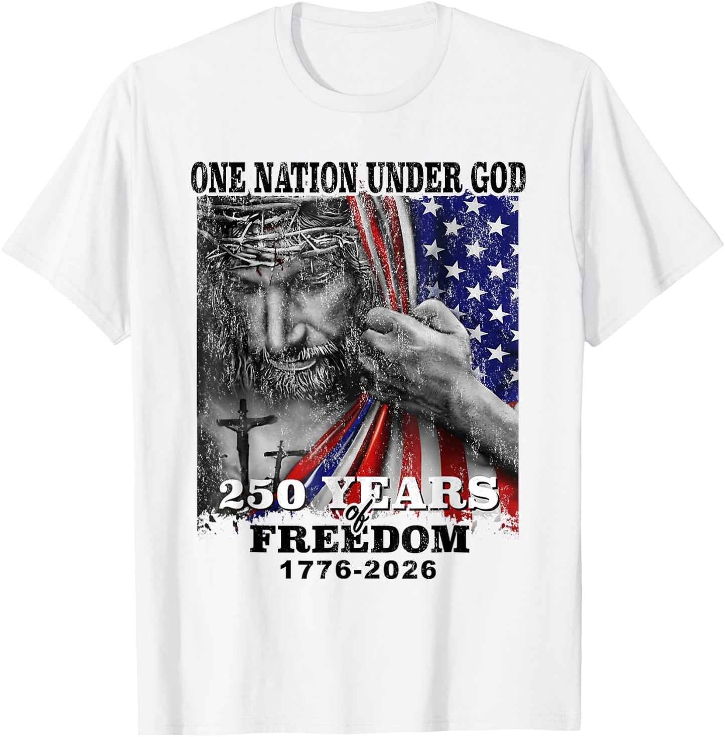 250 Years American 250th 4th of July Anniversary 1776-2026 T-Shirt - T-Shirt | White