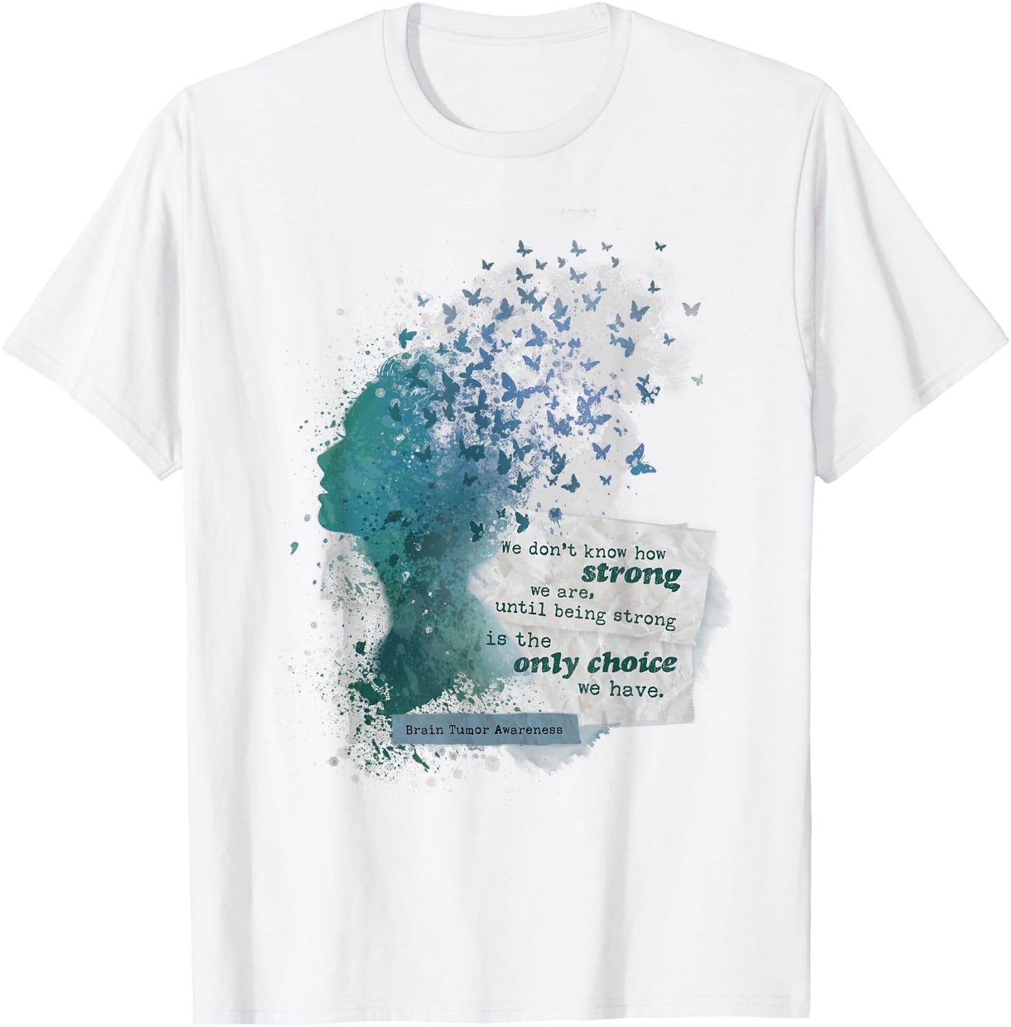 Brain Tumor Awareness Wear Gray in May Strong Warrior Cancer T-Shirt - T-Shirt | White