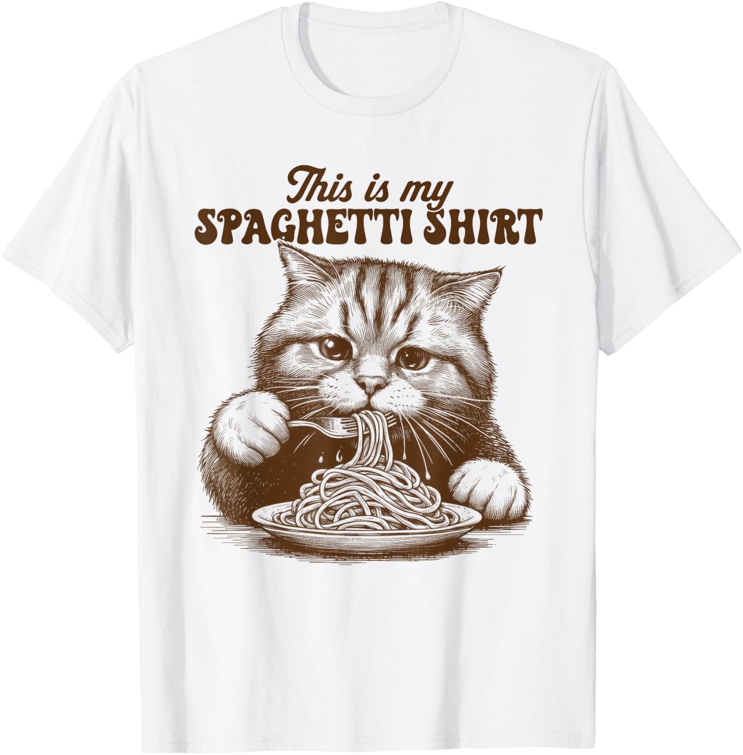 Spaghetti Pasta Cat Lover This Is My Spaghetti Italian Women T-Shirt - T-Shirt | White