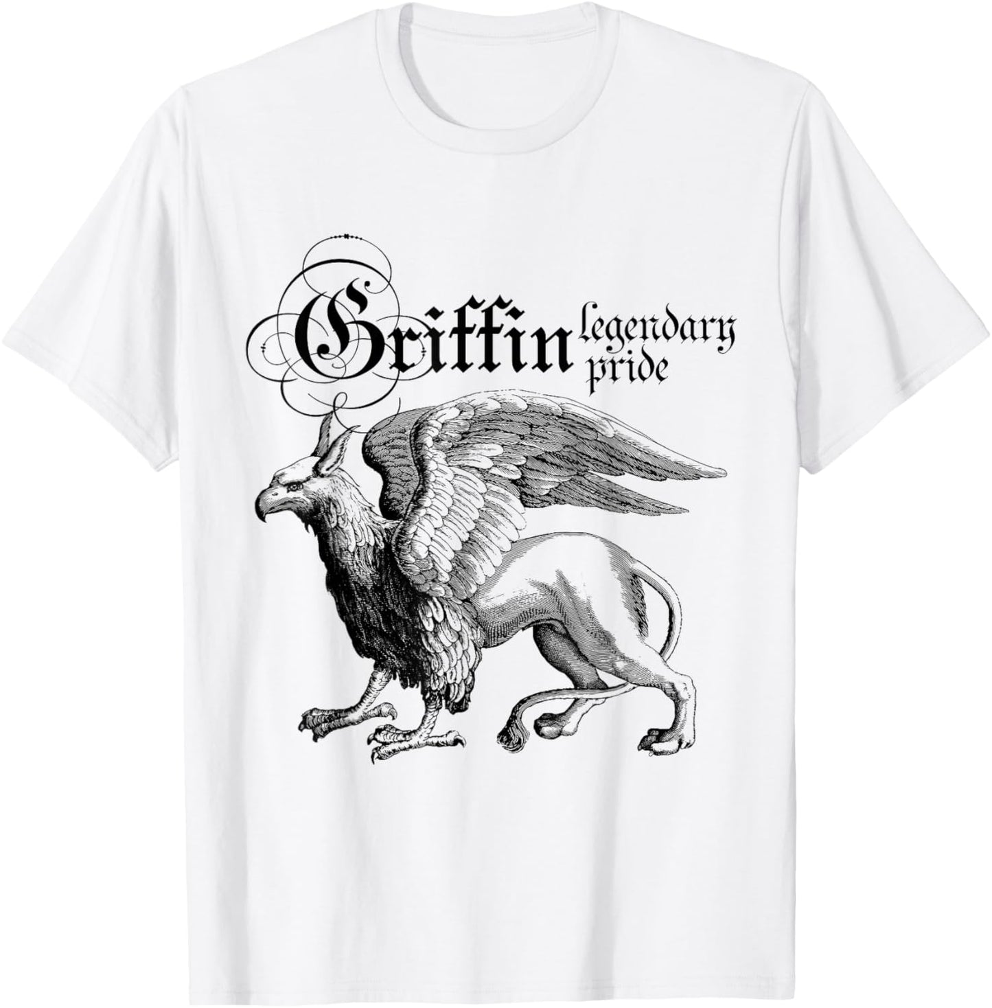 Griffin Legendary Pride, Mythical Welsh, Griffin T-Shirt - T-Shirt | White