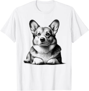 Joli corgi en pose couchée comme portrait cool T-Shirt - T-Shirt | White