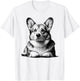 Joli corgi en pose couchée comme portrait cool T-Shirt - T-Shirt | White