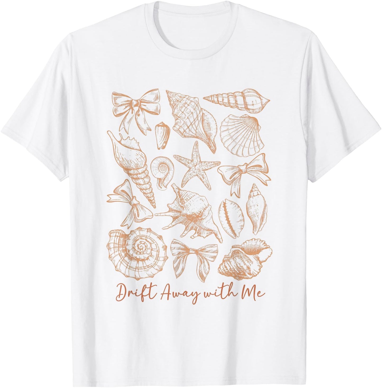 Coquillages et nœuds Drift Away with Me - Thème océan côtier T-Shirt - T-Shirt | White