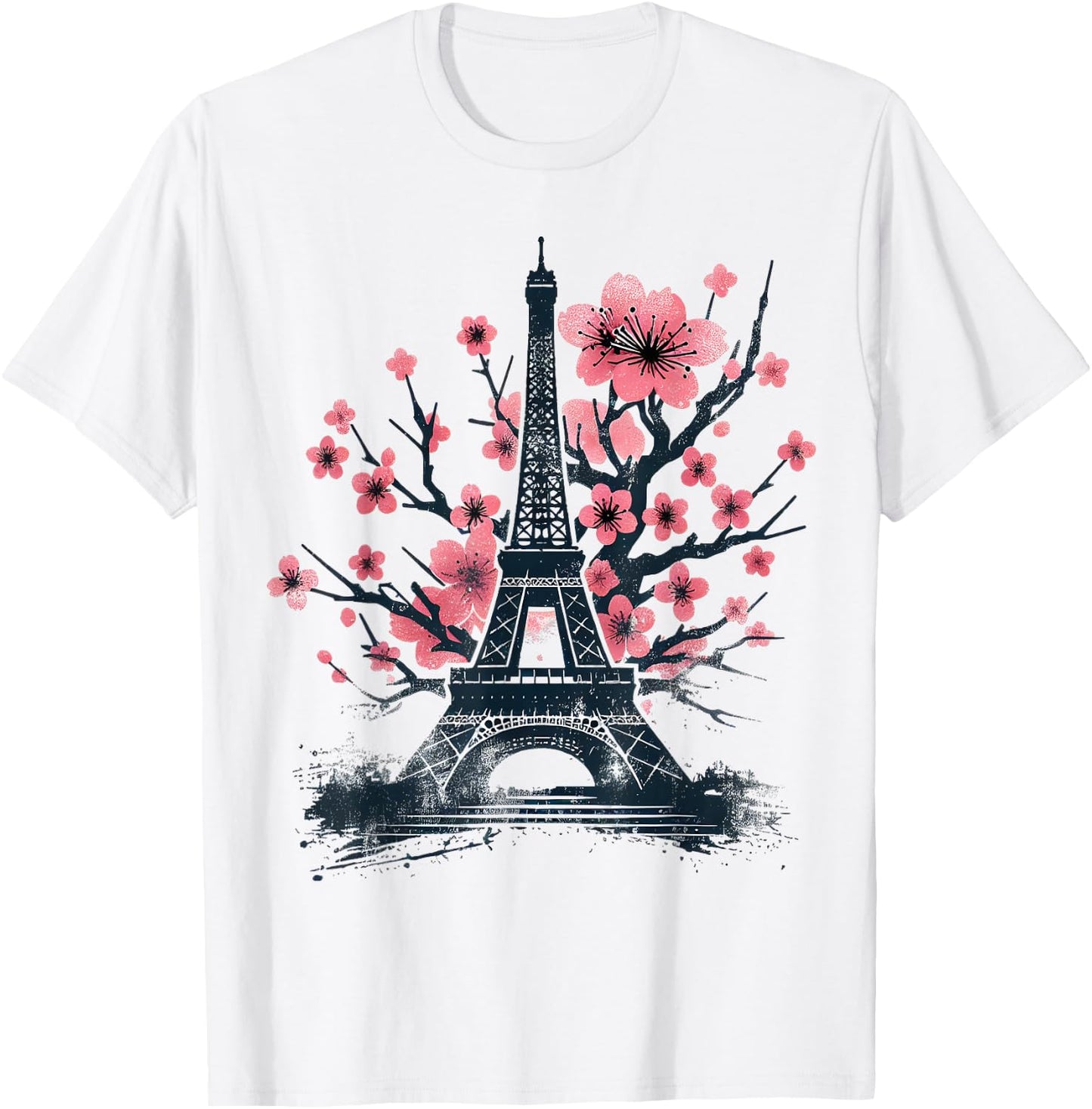 Paris Eiffel Tower Vintage Parisian , white, S T-Shirt - T-Shirt | White